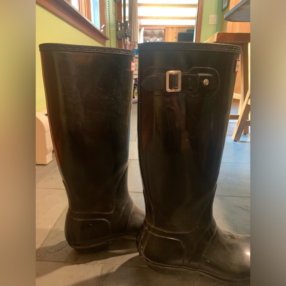 Women’s black tall Hunter boots - Picture 3 of 4
